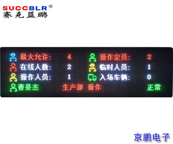 【門(mén)禁式定員監(jiān)控系統(tǒng)設(shè)備】賽克藍(lán)鵬SUCCBLR定員室外P4全彩LED顯示屏